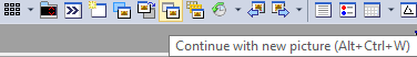 Continue With New Picture toolbar button