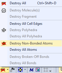 Destroy Non-bonded Atoms toolbar button