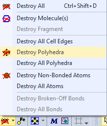 Destroy Polyhedra command from the Destroy button in the Picture toolbar