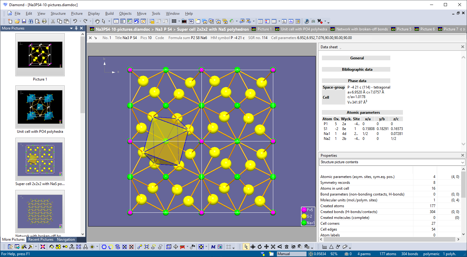 Screenshot of version 5 without tab bar and with More Pictures docking window