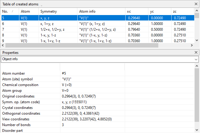 Diamond Properties Pane
