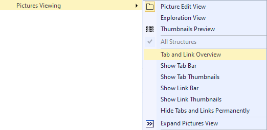 Commands to show or hide version 4 styled tab and link bars