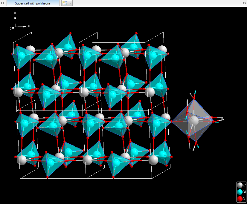 ZrSiO4 sample picture for POV-Ray animation